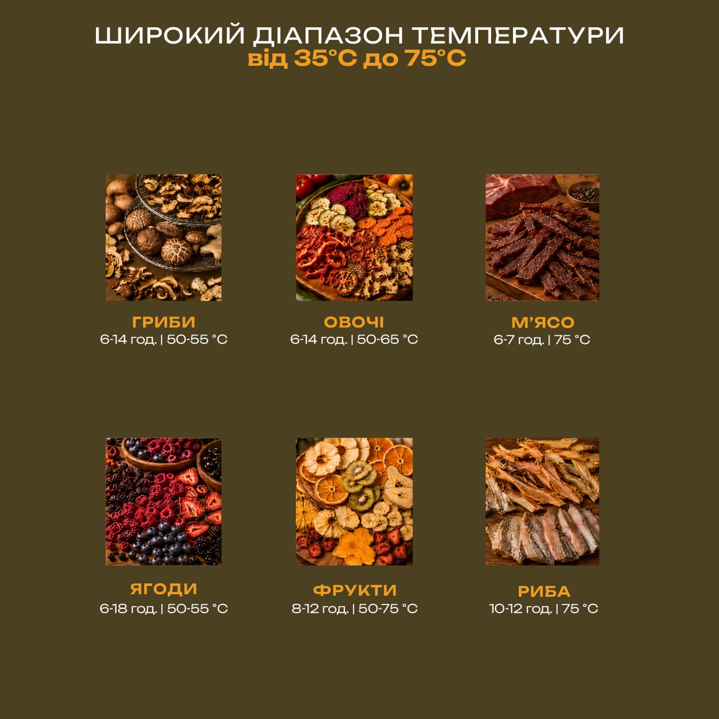 Сушарка для овочів та фруктів SU-04FD01